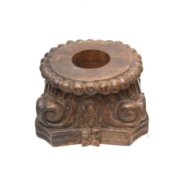 Świecznik z drewna egzotycznego Rzeźbiony XL